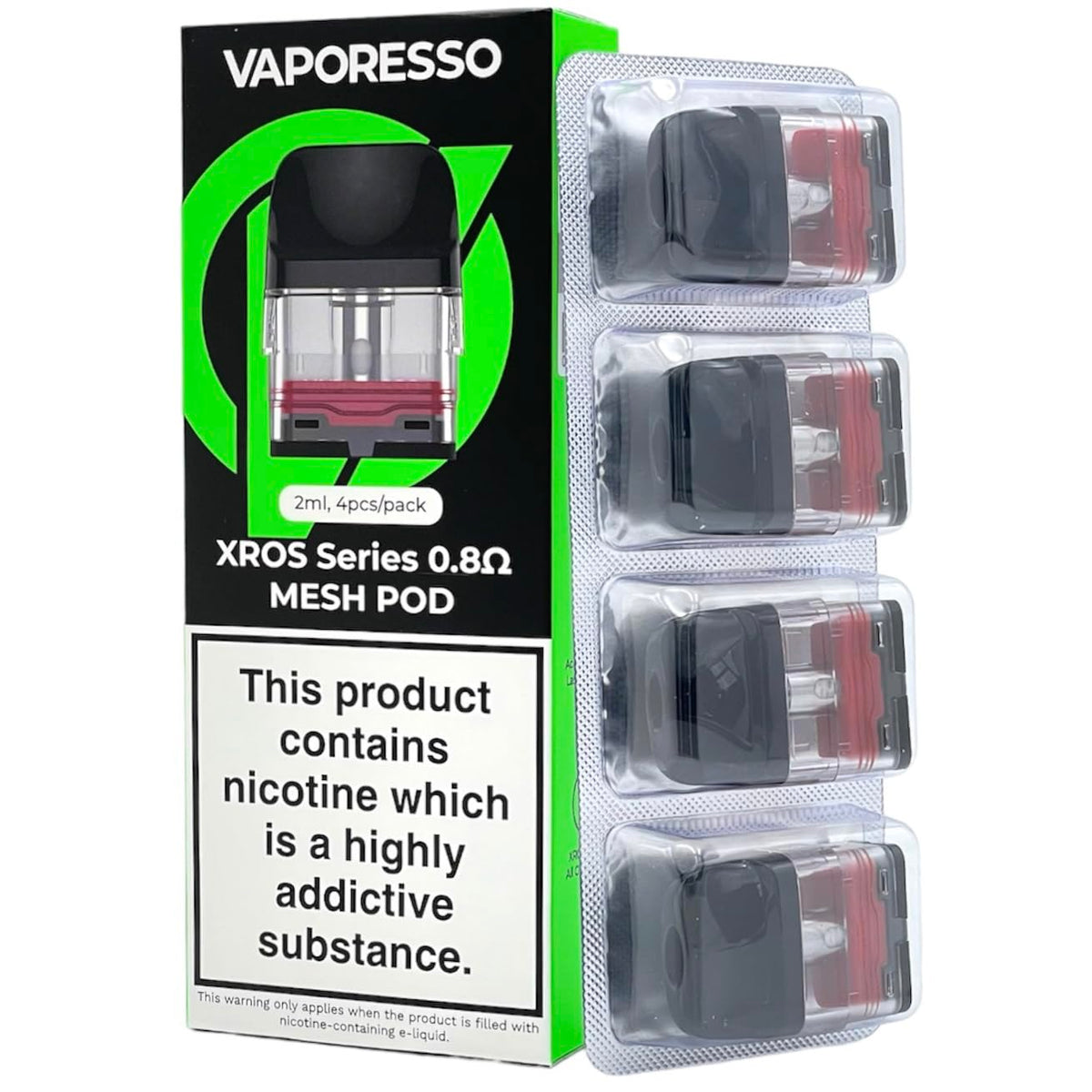 Vaporesso Xros Series Pods 2ml 0.8ohm x4 vapesjersey Vaporesso Xros Series Pods 2ml 0.8ohm x4 vapesjersey