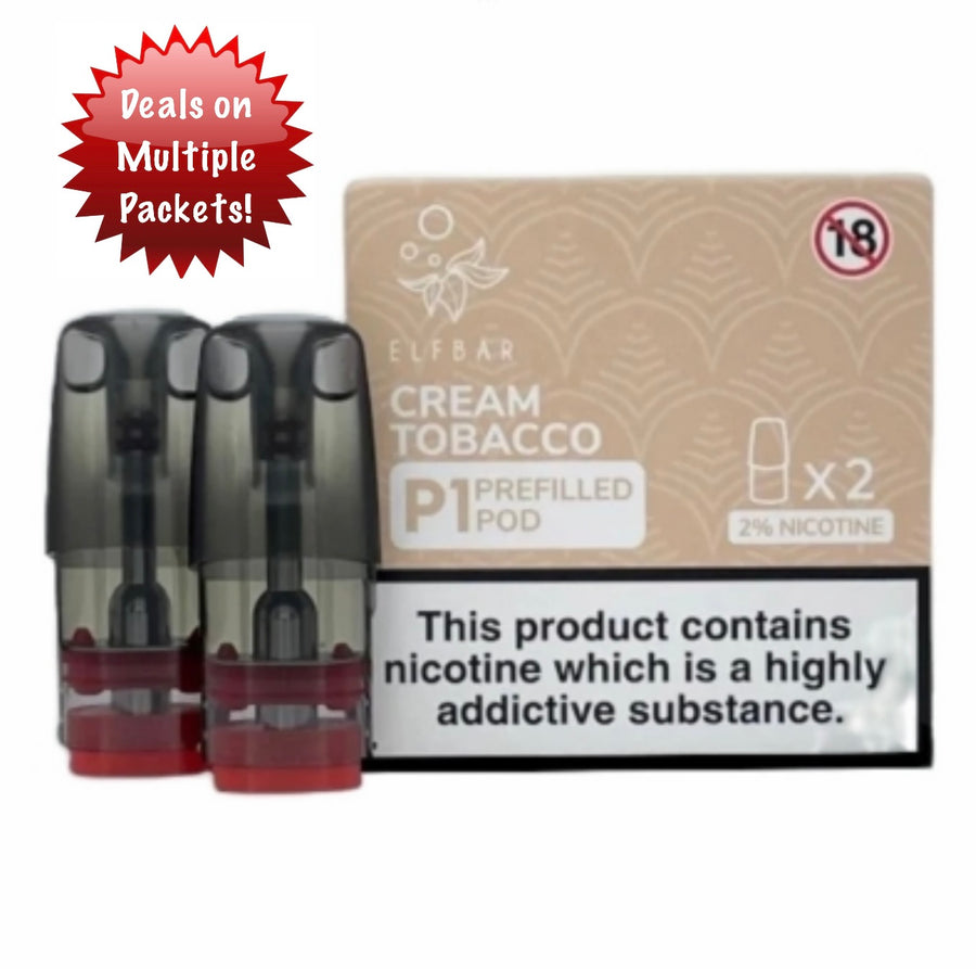 ElfBar Mate Pod 2ml Cream Tobacco x2