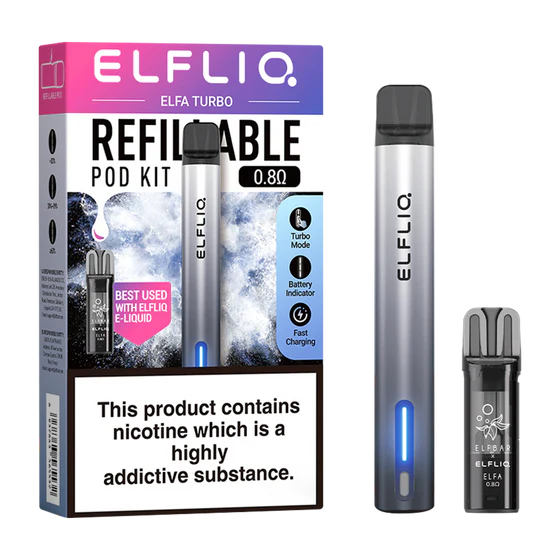 Elfliq Elfa Turbo Vape Kit Aurora Black 550mAh