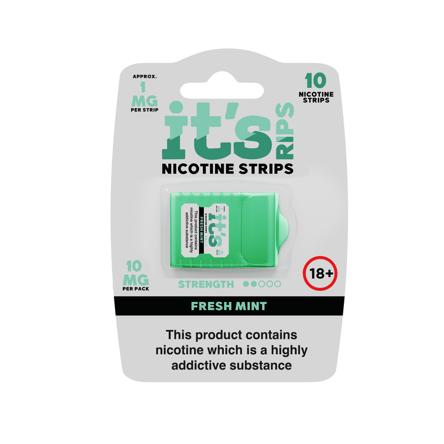ITS RIPS Nicotine Strips 2mg pack of 10 (20mg) Fresh Mint