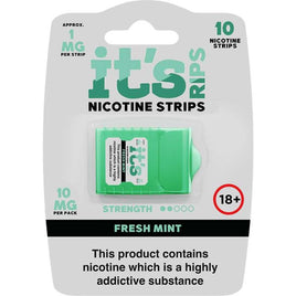 ITS Rips Nicotine Strips 1mg pack of 10 (10mg) Fresh Mint