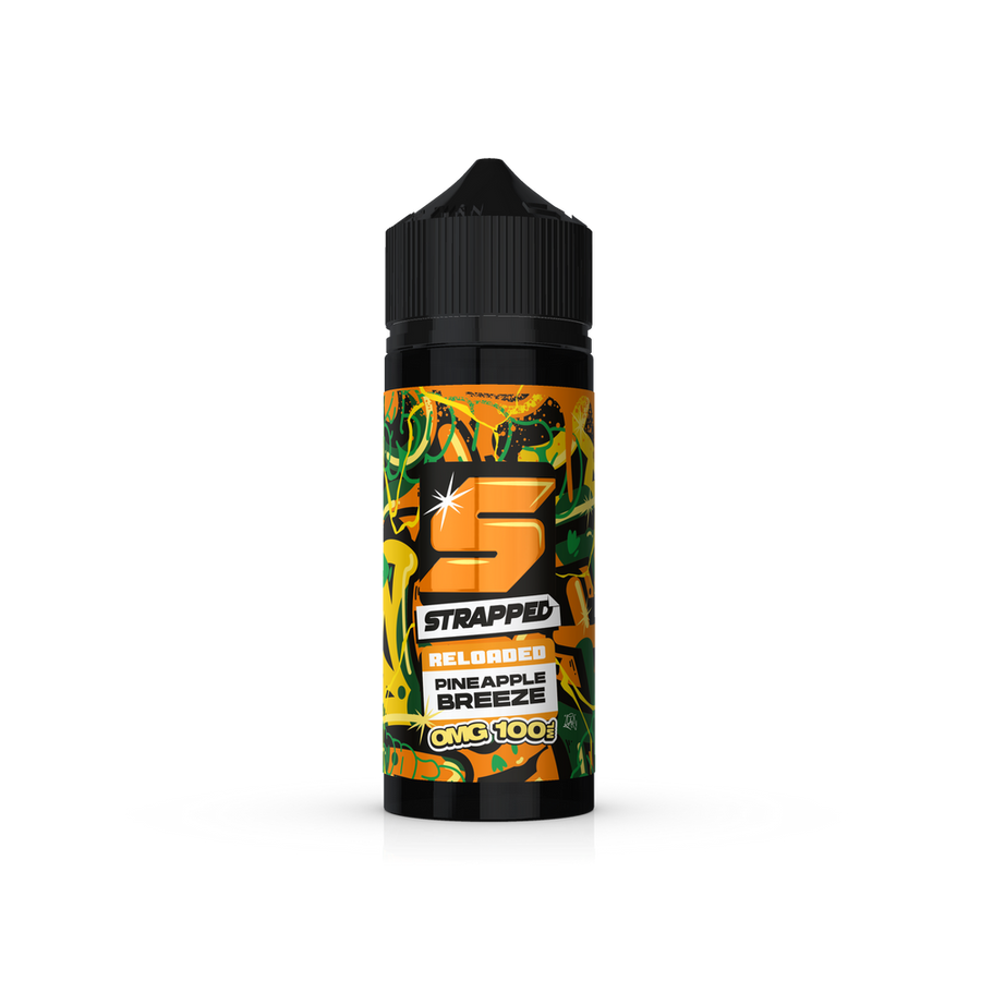 Strapped Reloaded Pineapple Breeze 100ml 0mg Shortfill