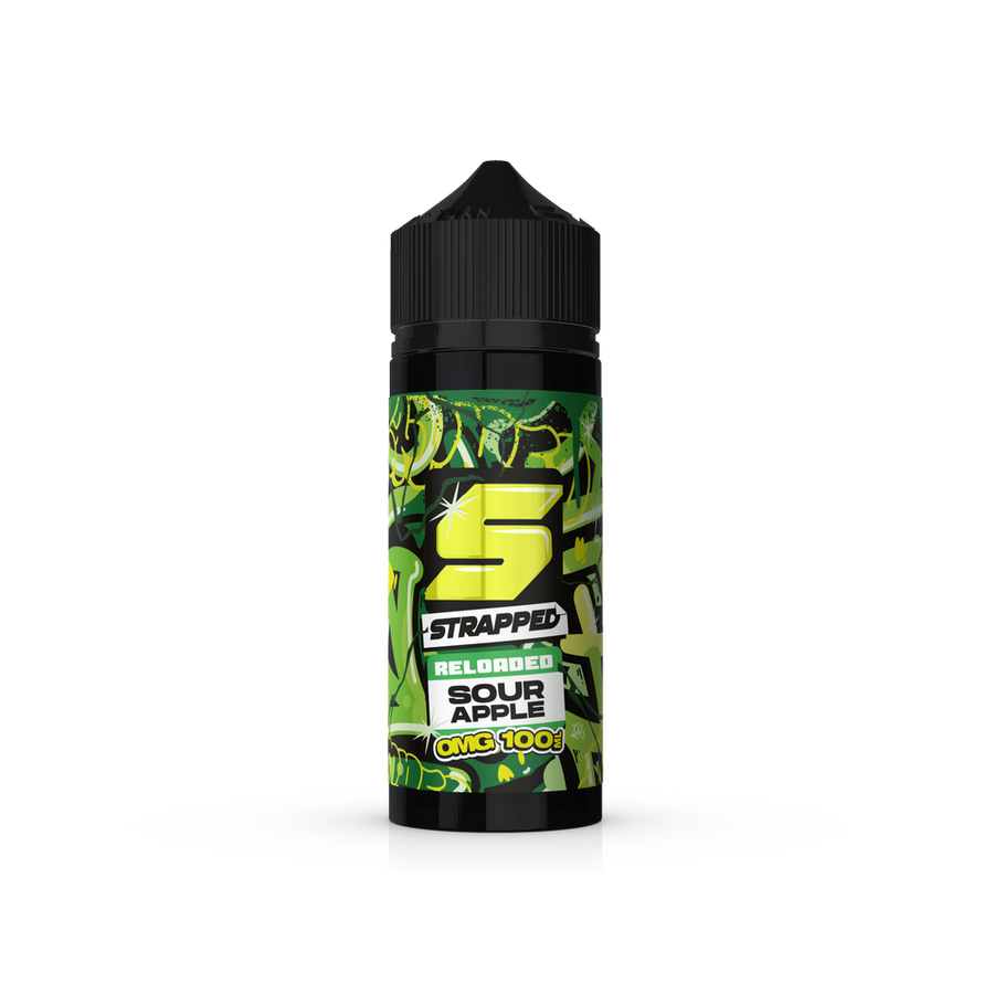 Strapped Reloaded Sour Apple 100ml 0mg Shortfill