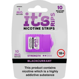 ITS RIPS Nicotine Strips 1mg pack of 10 (10mg) Blackcurrant