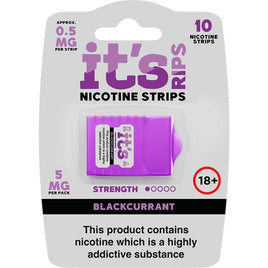 ITS RIPS Nicotine Strips 0.5mg pack of 10 (5mg) Blackcurrant