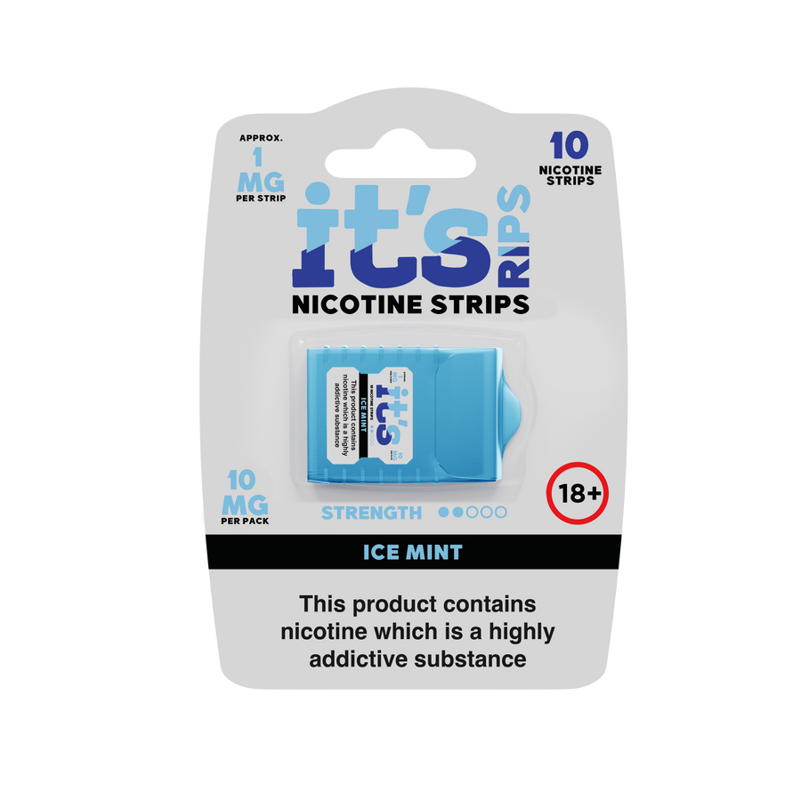 ITS RIPS Nicotine Strips 2mg pack of 10 (20mg) Ice Mint