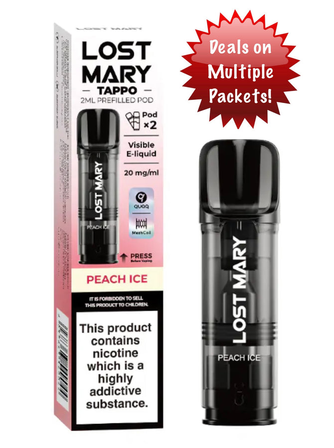 Lost Mary Tappo Peach Ice Pods 20mg x2
