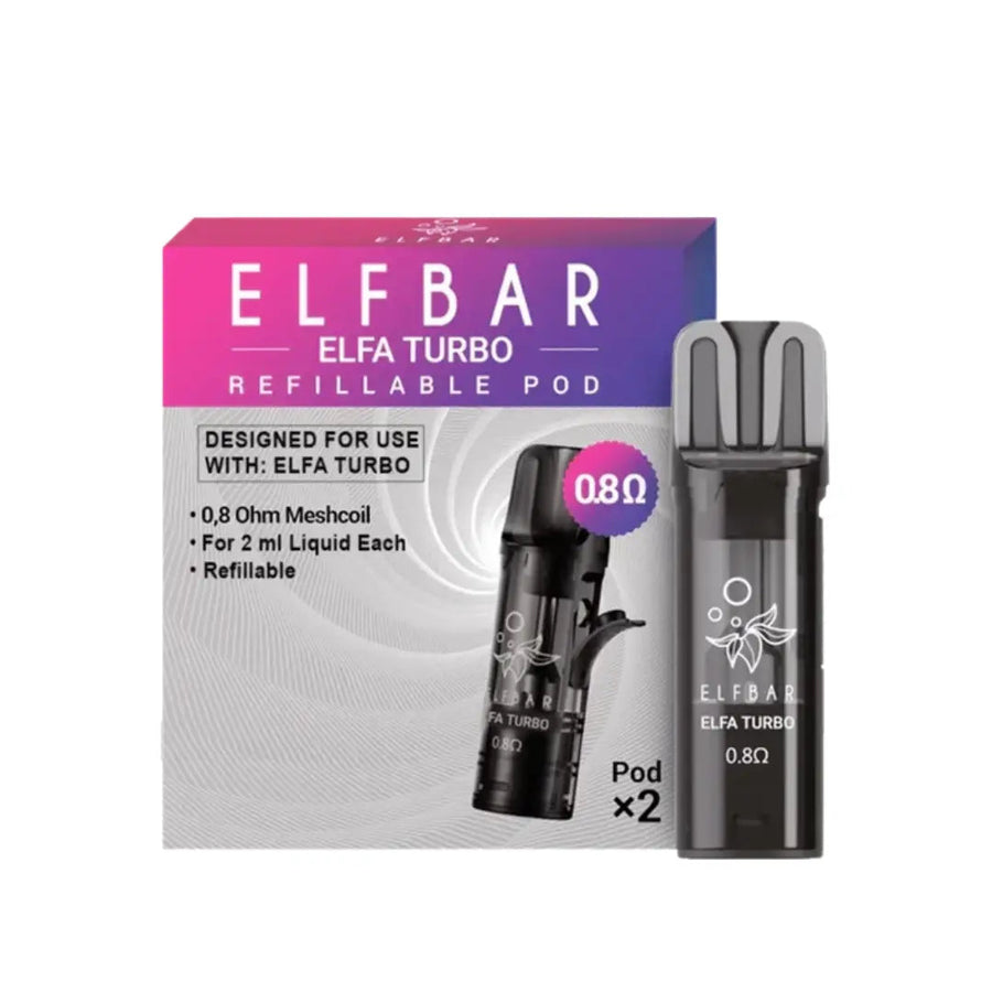 Elfliq Elfa Turbo Refillable Empty Pod x2 0.8ohm