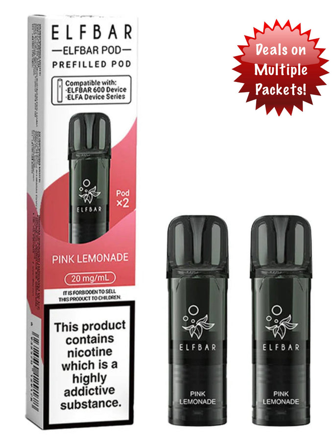 Elf Bar 600 Replacement Pods Pink Lemonade x2