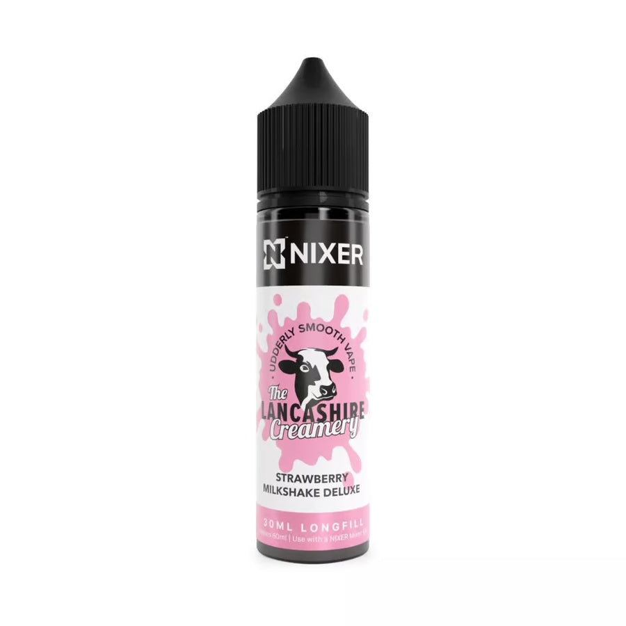 Nixer x The Lancashire Creamery Strawberry Milkshake 0mg 30ml Longfill