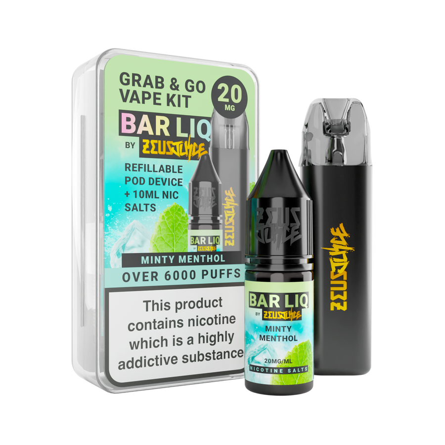 Zeus Grab & Go Kit + 10ml Minty Menthol 20mg