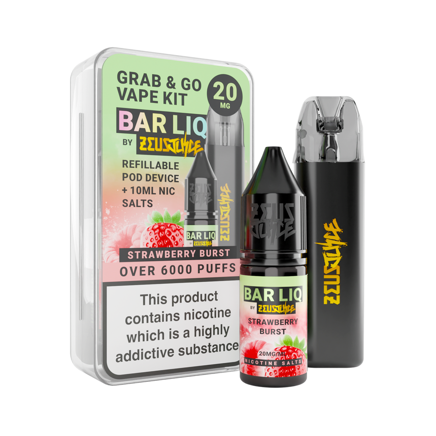 Zeus Grab & Go Kit + 10ml Strawberry Burst 20mg
