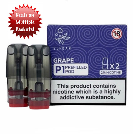 ElfBar Mate Pod 2ml Grape x2