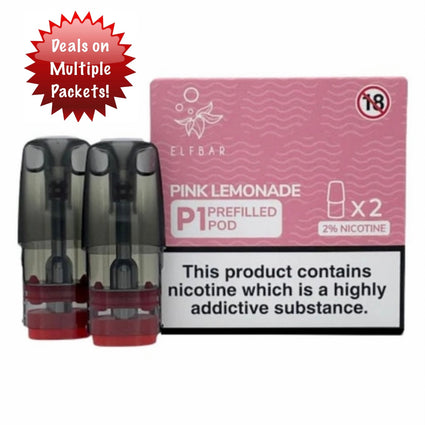 ElfBar Mate Pod 2ml Pink Lemonade x2