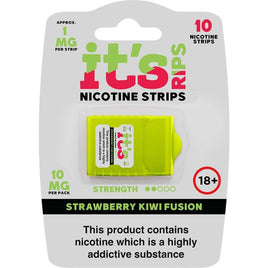 ITS RIPS Nicotine Strips 1mg pack of 10 (10mg) Strawberry Kiwi