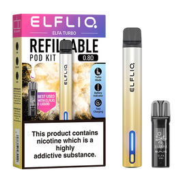 Elfliq Elfa Turbo Vape Kit Aurora Gold 550mAh