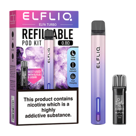 Elfliq Elfa Turbo Vape Kit Aurora Purple 550mAh