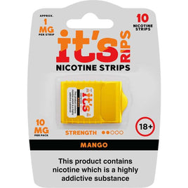 ITS RIPS Nicotine Strips 1mg pack of 10 (10mg) Mango