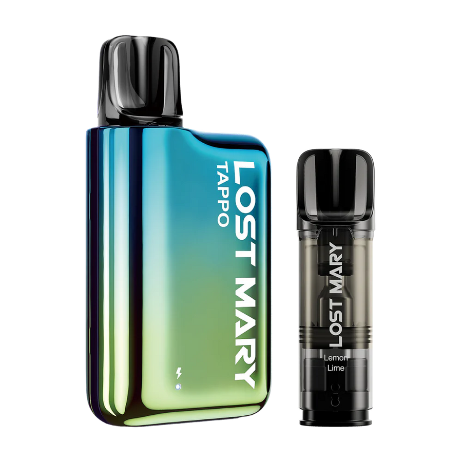 Lost Mary Tappo Blue Green Kit and Lemon Lime Pod 20mg 750mAh