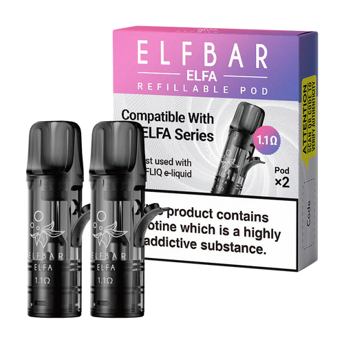 Elfliq Elfa Turbo Refillable Empty Pod x2 1.1ohm vapesjersey Elfliq Elfa Turbo Refillable Empty Pod x2 1.1ohm vapesjersey