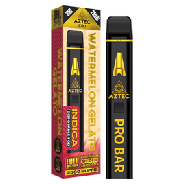 Aztec Pro Bar CBD Disposable Pod Full Spectrum Watermelon Gelato 2500 Puffs 1800mg