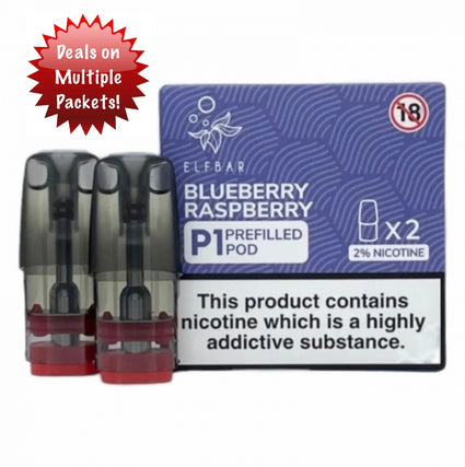 ElfBar Mate Pod 2ml Blueberry Raspberry x2