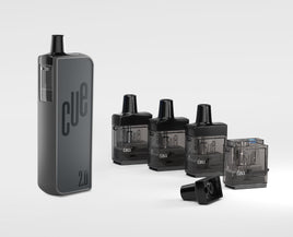 Cue 2.0 Kit Black + 1 Pack of 0.8ohm Pods