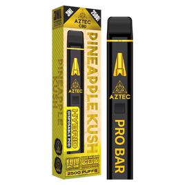 Aztec Pro Bar CBD Disposable Pod Full Spectrum Pineapple Kush 2500 Puffs 1800mg