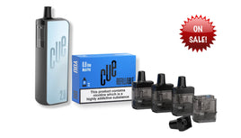 Cue 2.0 Kit Sky Blue + 1 Pack of 0.8ohm Pods