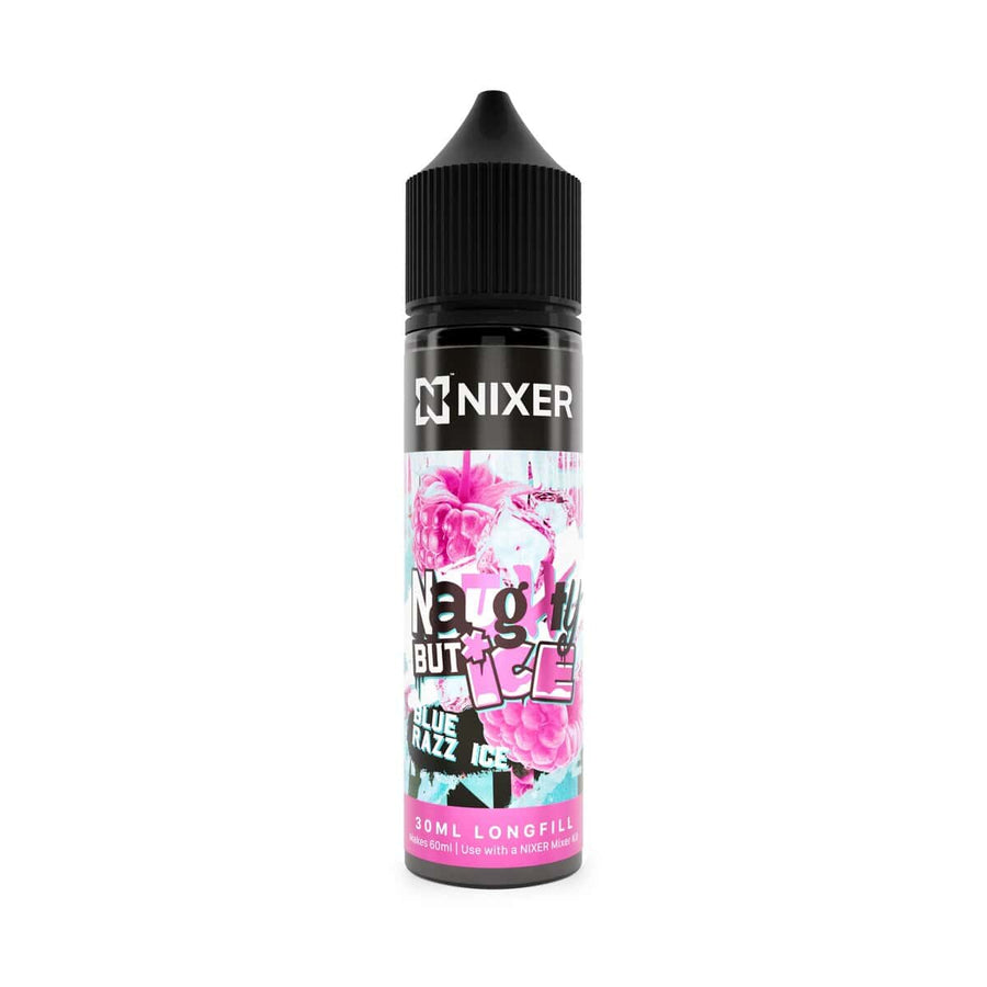 Nixer x Naughty Juice Blue Razz Ice 0mg 30ml Longfill