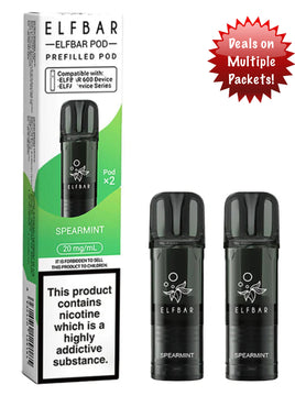 Elf Bar 600 Replacement Pods Spearmint x2 20mg