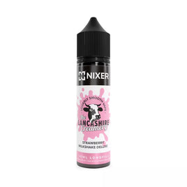 Nixer x The Lancashire Creamery Strawberry Milkshake 0mg 30ml Longfill