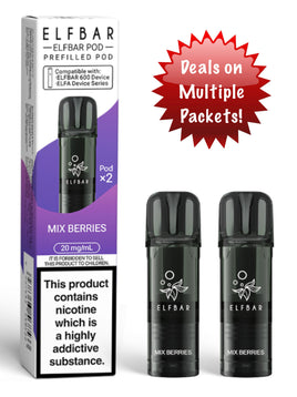 Elf Bar 600 Replacement Pods Mix Berries x2 20mg