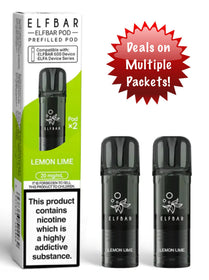 Elf Bar 600 Replacement Pods Lemon & Lime x2 20mg