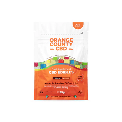Orange County CBD Mini Grab Bags Mixed Fruit Cubes 100mg