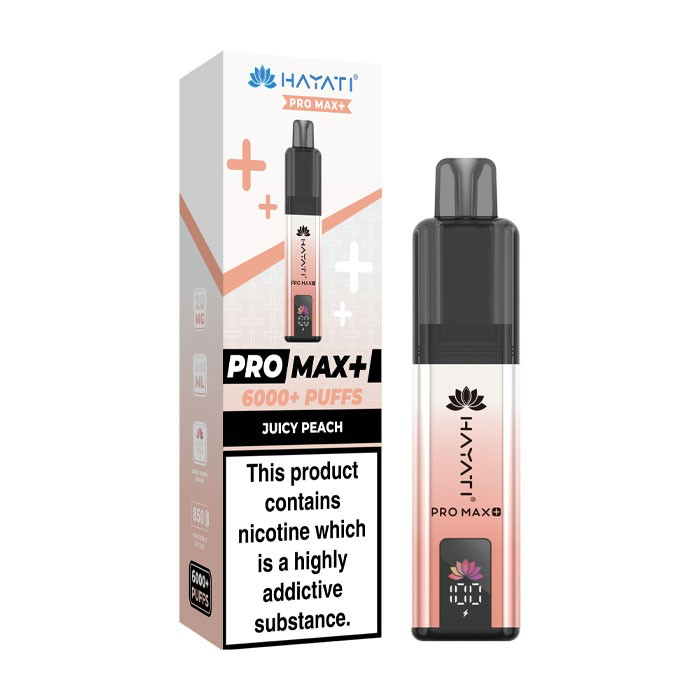 Hayati Pro Max 6000 + Pod Kit Juicy Peach 10mg