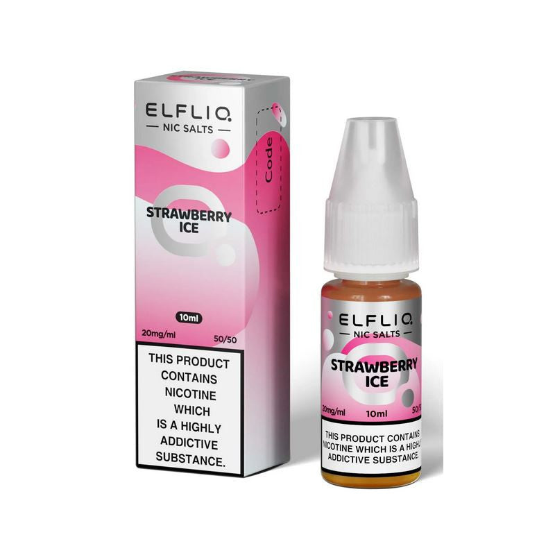 Elfliq Strawberry Ice Nic Salt 10mg vapesjersey Elfliq Strawberry Ice Nic Salt 10mg vapesjersey