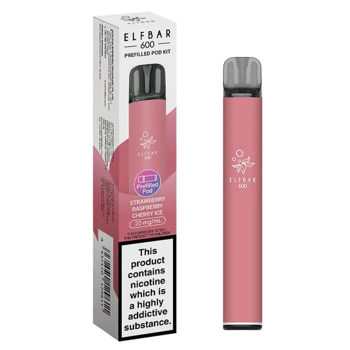 Elfbar 600 Kit Strawberry Raspberry Cherry Ice 20mg