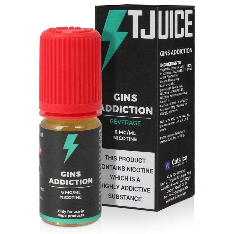 6 mg nicotine vape juice Gins Addiction 6mg – vapesjersey